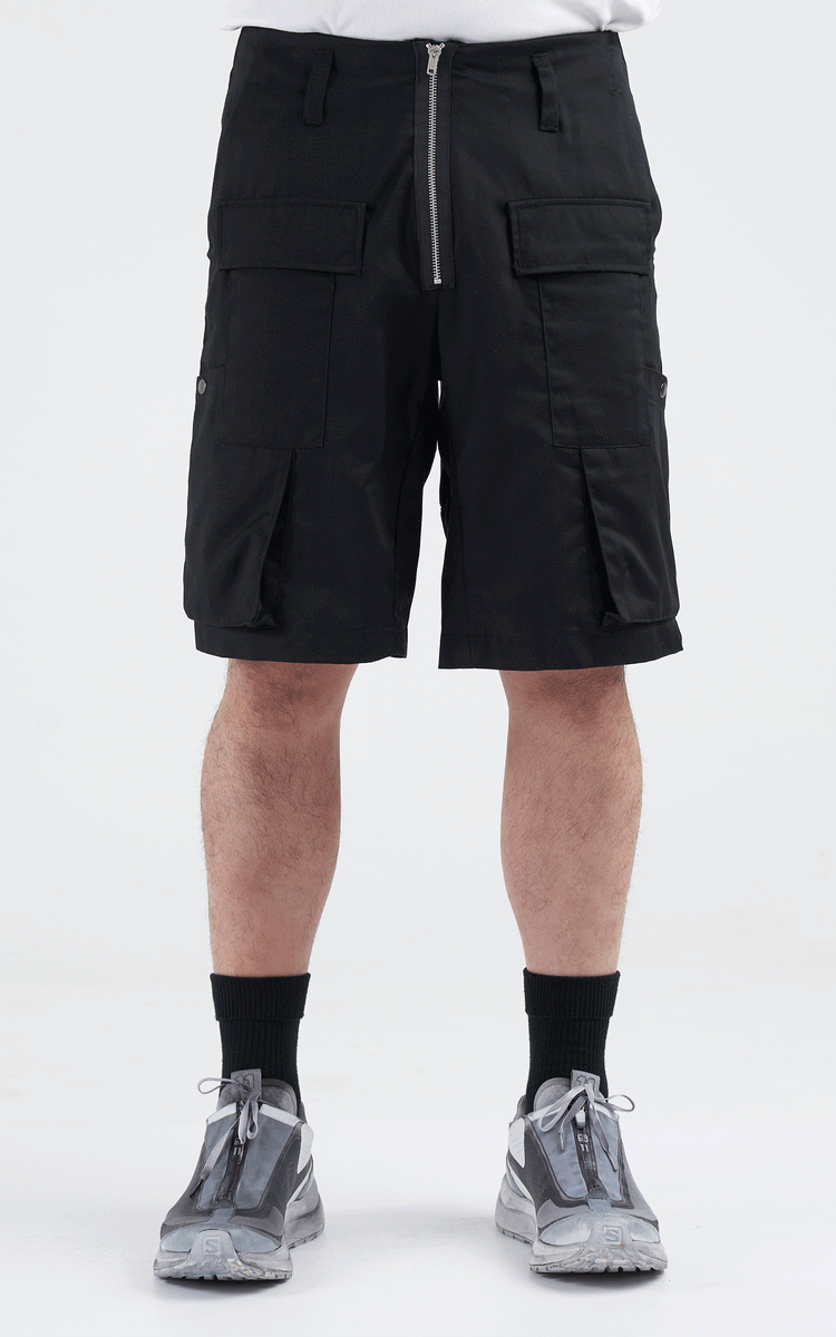 1. "PARELLEL" Cargo Shorts BLACK idle/idō