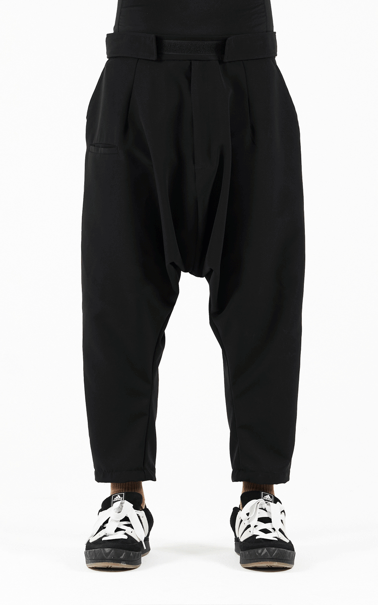 1. "CAPACIOUS" 4 Way Stretch Drop Crotch Crop Pants idle/idō