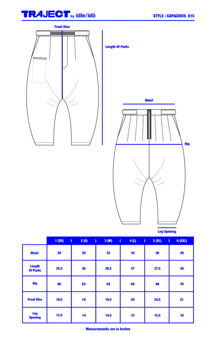 1. "CAPACIOUS" 4 Way Stretch Drop Crotch Crop Pants idle/idō
