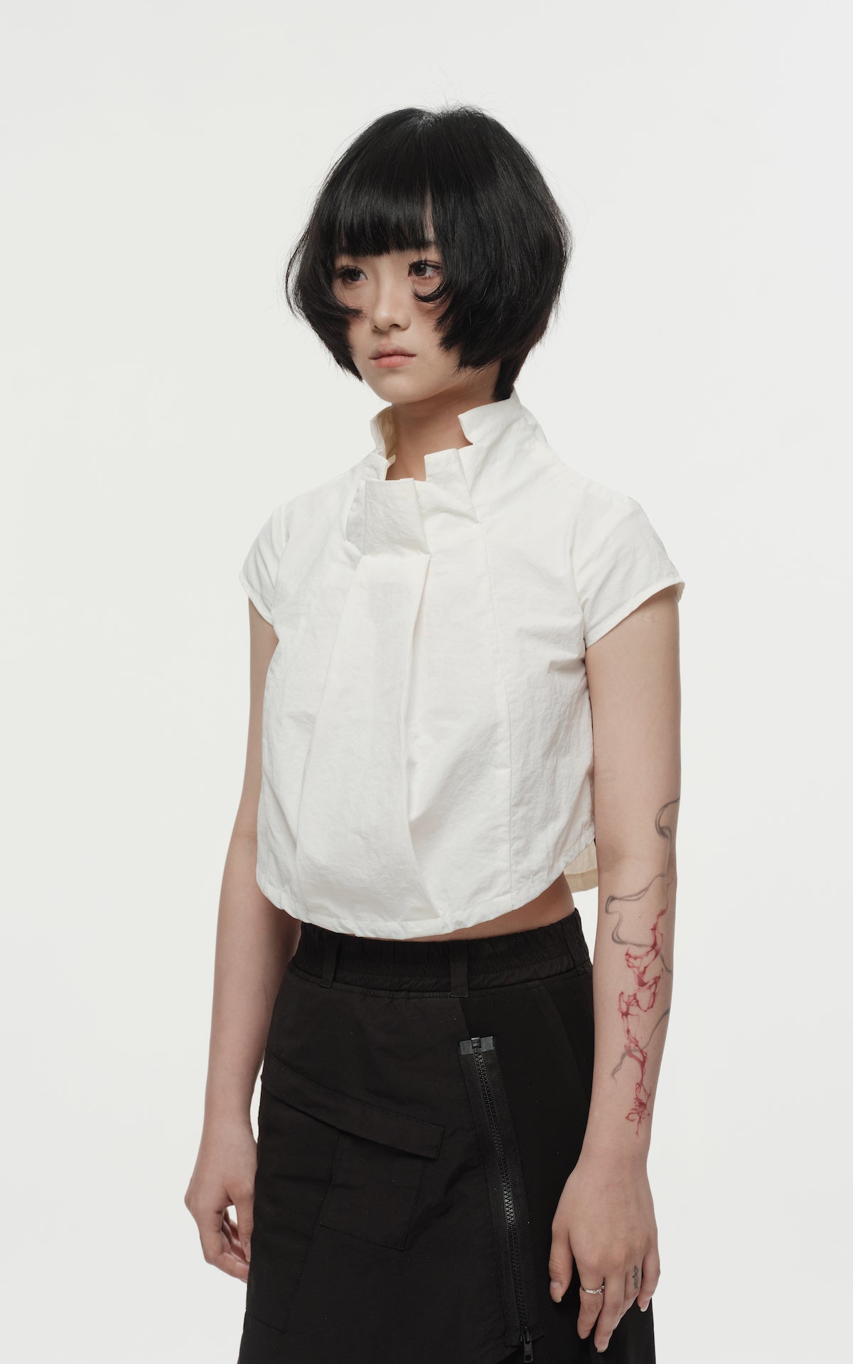 1. "PETALS" Wind/Oil/Water Proof Crop Top - Cream White