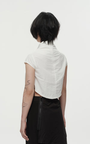 1. "PETALS" Wind/Oil/Water Proof Crop Top - Cream White