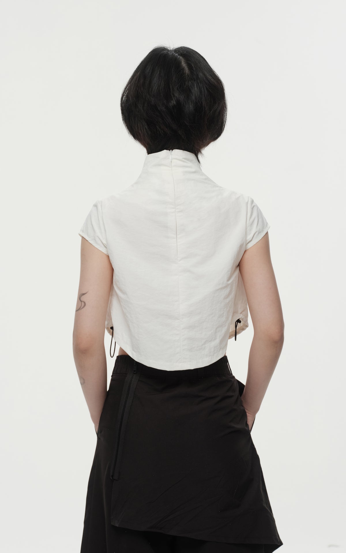 1. "PETALS" Wind/Oil/Water Proof Crop Top - Cream White
