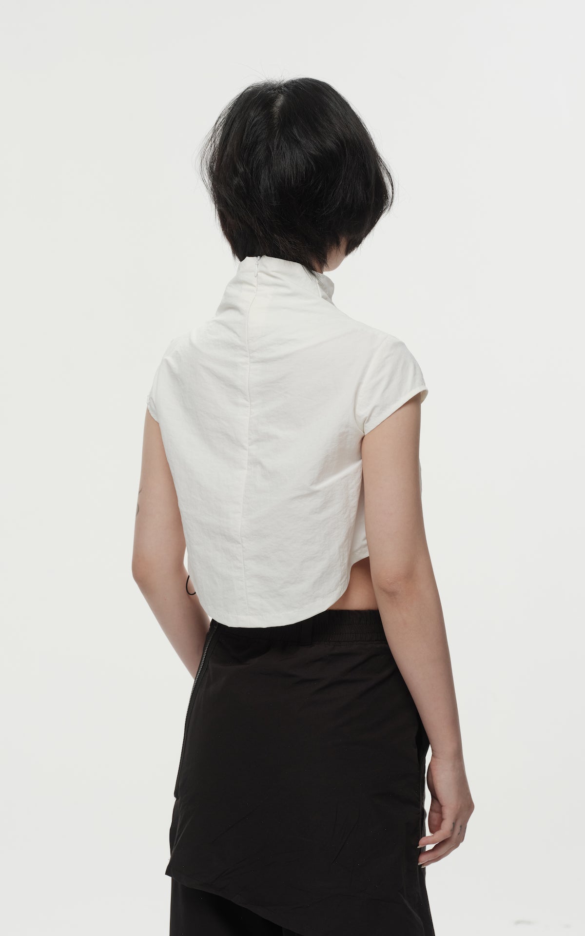 1. "PETALS" Wind/Oil/Water Proof Crop Top - Cream White