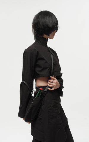 1. "REI" 3L Waterproof Cropped Jacket with Removable Bag