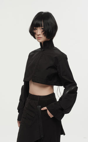 1. "REI" 3L Waterproof Cropped Jacket with Removable Bag