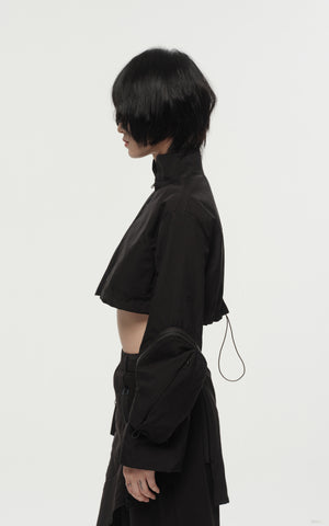 1. "REI" 3L Waterproof Cropped Jacket with Removable Bag