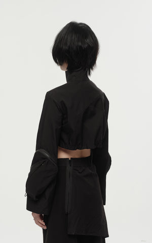 1. "REI" 3L Waterproof Cropped Jacket with Removable Bag