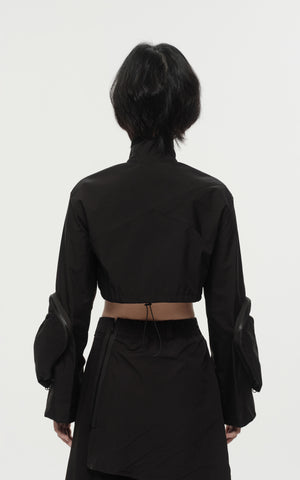 1. "REI" 3L Waterproof Cropped Jacket with Removable Bag