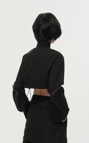 1. "REI" 3L Waterproof Cropped Jacket with Removable Bag