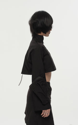 1. "REI" 3L Waterproof Cropped Jacket with Removable Bag