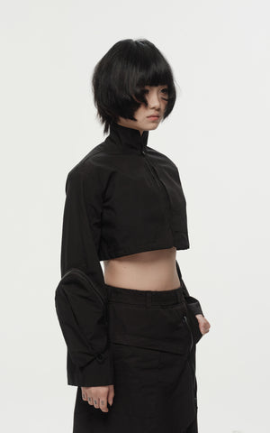 1. "REI" 3L Waterproof Cropped Jacket with Removable Bag