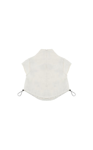 1. "PETALS" Wind/Oil/Water Proof Crop Top - Cream White