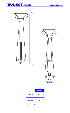 1. "SCOUTING" High Density Cotton Zipper Tie