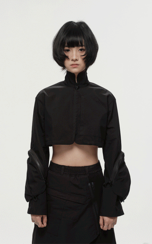 1. "REI" 3L Waterproof Cropped Jacket with Removable Bag