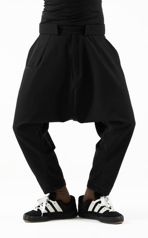 1. "CAPACIOUS" 4 Way Stretch Drop Crotch Crop Pants