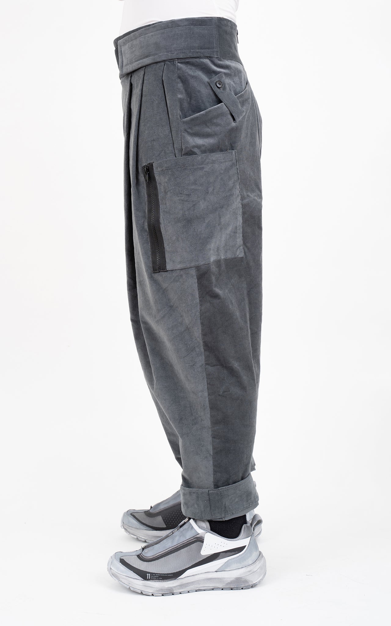 1. "COMMODIOUS" Corduroy Grey Pants