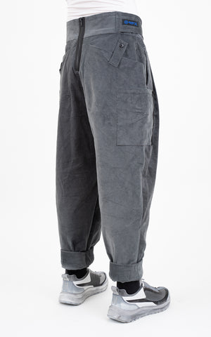 1. "COMMODIOUS" Corduroy Grey Pants