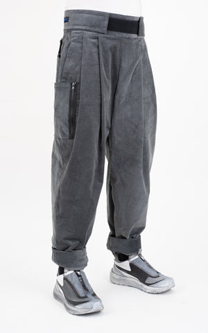 1. "COMMODIOUS" Corduroy Grey Pants