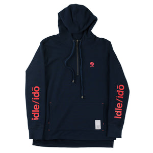 5. "Nakama Ishiki" Double Hooded Half Zip Pullover