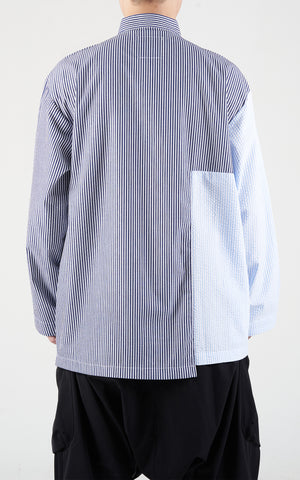 1. "IPMAN" Seersucker Cotton Shirt