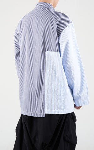 1. "IPMAN" Seersucker Cotton Shirt