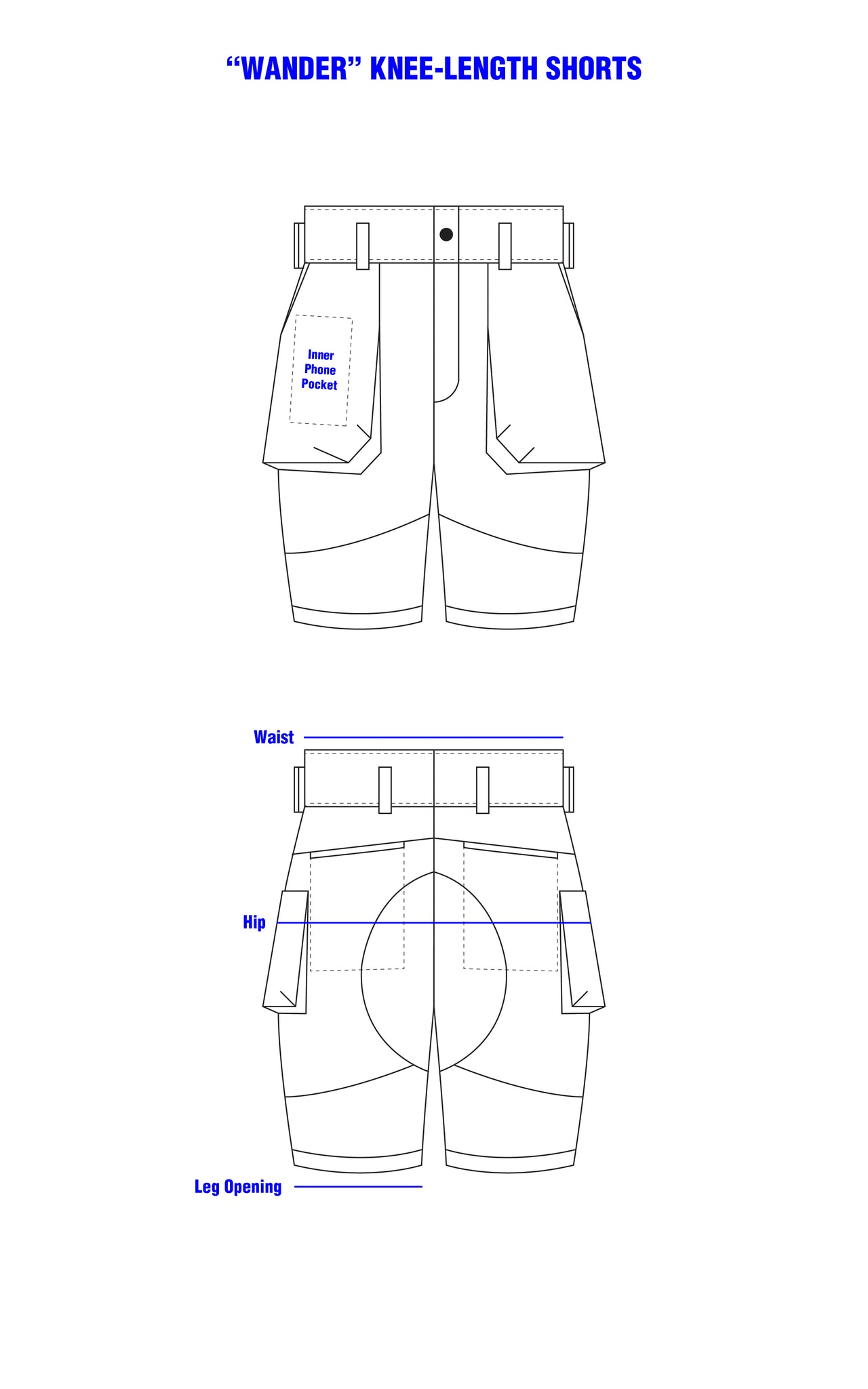2. “Wander” Knee-Length Shorts