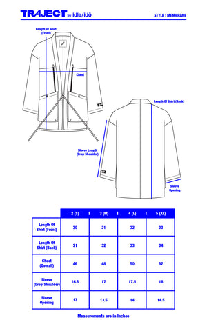 1. "MEMBRANE" Nylon Waterproof 4 Way-Stretch Noragi