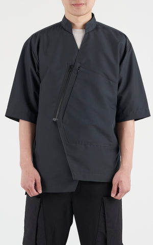 1. "ATREIDES" Grey Japanese Cotton Overshirt