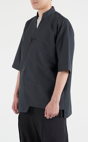 1. "ATREIDES" Grey Japanese Cotton Overshirt